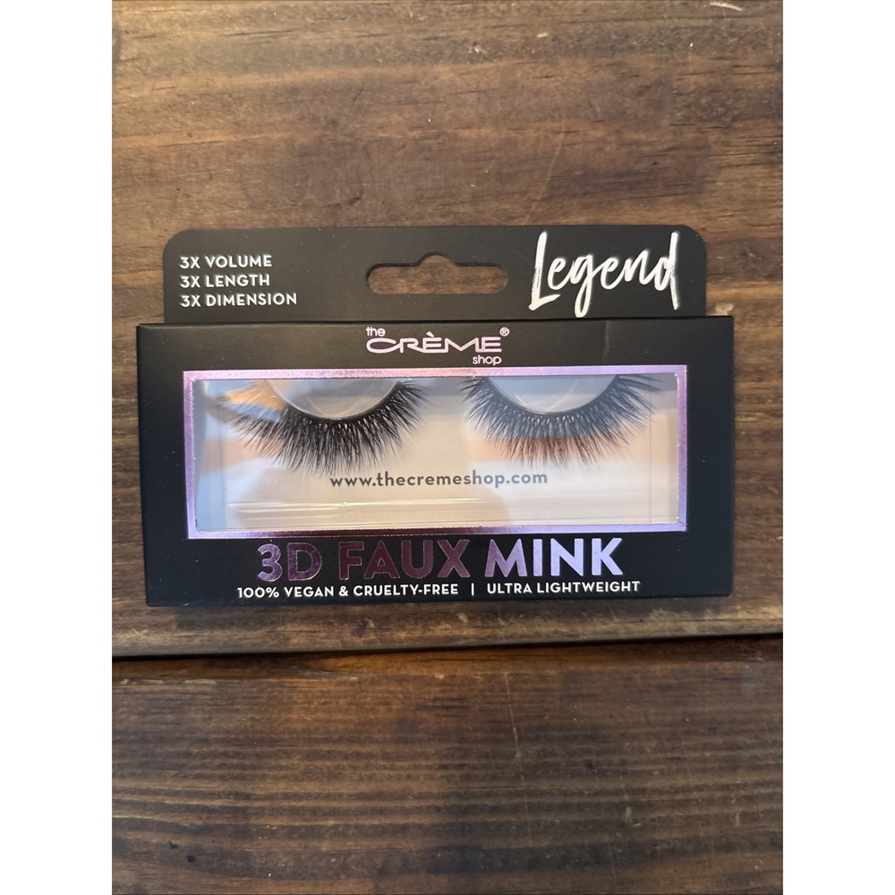 New 3 Pairs of The Creme Shop Legend 3D Faux Mink Lashes 3X Volume Length WN - Picture 2 of 3